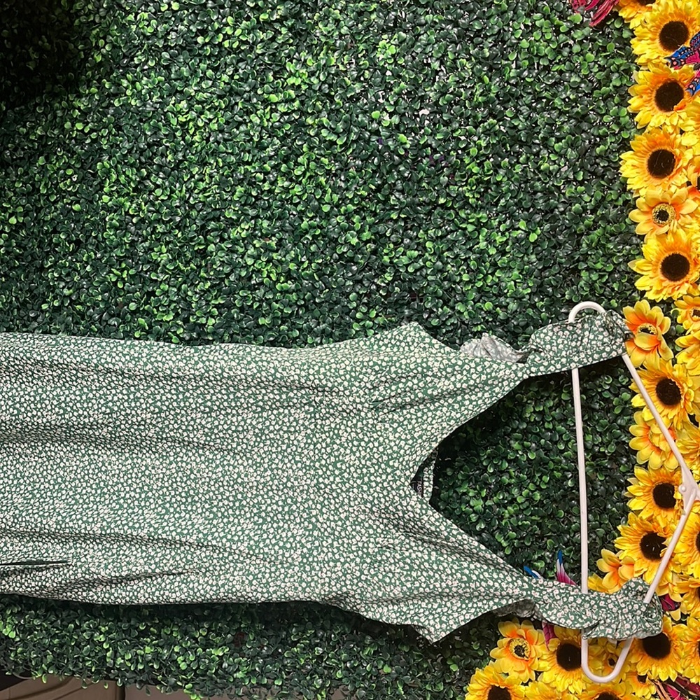 Large Green & White Dress